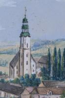 Jelzés nélkül, XVIII sz. v. XIX. sz. eleji festő: Mittelwalde látképe (Szilézia, Schlesien, Poland)....