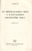 Lenin, [Vlagyimir Iljics]: 
Az imperializmus, mint a kapitalizmus legfelsőbb foka. (Népszerű vázlat...