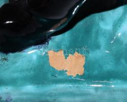 Komlós Zsoké. Mázas kerámia, készült a Komlós testvérek tervei alapján. Jelzett, alján gyári hibákka...