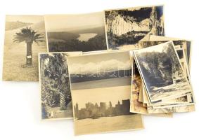 cca 1930 25 darab fotó Kiss Márta szignóval, zömmel tájak ábrázolásával, 15x10 cm alatt