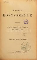 1893 Magyar Könyv-Szemle 1891-dik évi folyam. Bp., 1893, Hornyánszky Viktor, kopott félvászon kötés,...