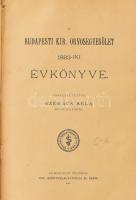 2 darab orvosi könyv egybekötve. Székács Béla szerk.: A Budapesti Kir. Orvosegyesület 1893-iki Évkönyve. 1894 + Dr. Janny Gyula: Emlékbeszéd Dr. Lumniczer Sándor felett. Foltos félvászon kötés.
