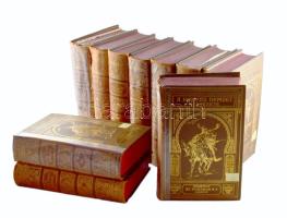 Magyar Nemzet története I-X. kötet teljes sorozat. Szerk. Szilágyi Sándor. Írták: Acsády Ignác, Angyal Dávid, Ballagi Géza, Beksics Gusztáv, Fraknói Vilmos, Marczali Henrik... Bp. 1895-1898. Athenaeum.. Rendkívül gazdag illusztrációs anyaggal, színes táblákkal kihajtható fakszimilékkel, szövegközti és önálló képekkel. Aranyozott, kiadói félbőr-kötésben, felerészt ragasztott, sérült gerincekkel, de belül jó állapotban.