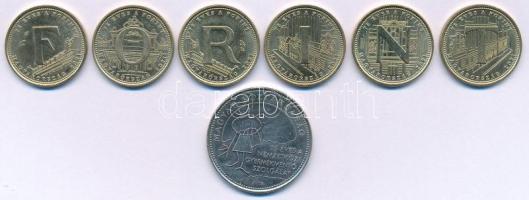 2005. 50Ft Cu-Ni "Gyermekmentő Szolgálat" + 2021. 5Ft Cu-Ni-Zn "75 éves a Forint" (6xklf) teljes sor! T:XF