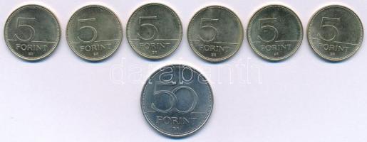 2005. 50Ft Cu-Ni "Gyermekmentő Szolgálat" + 2021. 5Ft Cu-Ni-Zn "75 éves a Forint"...