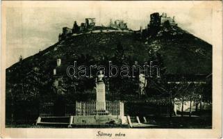 Sümeg, Kisfaludy tér és szobor, várrom. Horváth Gábor kiadása (EK)