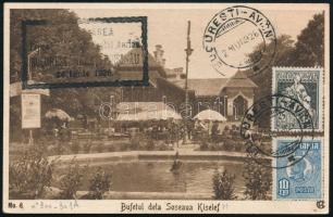 Románia 1926 Bukarest-Kisinyov első repülés alkalmi bélyegzés képeslapon (Müller 1000 p) RR!