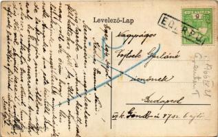 1919 Eger, Deák Ferenc és Káptalan utca + "EGER P.U." (fl)