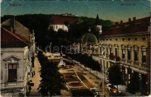 1925 Miskolc, Erzsébet tér. Vasúti levelezőlapárusítás 63-1918. (EB)