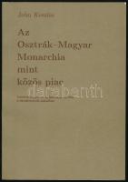 John Komlos: Az Osztrák-Magyar Monarchia mint közös piac. Ausztria-Magyarország gazdasági fejlődése a tizenkilencedik században. Ford.: Jász István. Bp., 1990, Maecenas, 364+(2) p. Egyetlen magyar kiadás. Kiadói papírkötés.