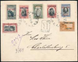1913 Ajánlott levél Balkáni háború sorral bérmentesítve, "SOFIA" - "CHARLOTTENBURG" (Németo.)