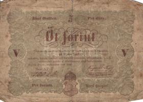 1848. 1Ft, 5Ft "Kossuth bankók" T:IV