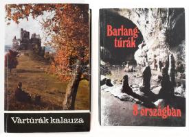 Dely Károly (szerk.): Vártúrák kalauza. Észak-magyarországi, alföldi várak és vártúra-útvonalak. Bp., 1969, Sport, 395+(1) p.+ 12 (fekete-fehér képek) t.+ 9 (térkép-mellékletek) t. Első kiadás. Kiadói kartonált papírkötés. + Hazslinszky Tamás (szerk.): Barlangtúrák 8 országban. Bp., 1987, Sport, 447+(1) p. Kiadói kartonált papírkötés, kissé kopott borítóval.