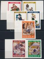 1981 Festmények (XVIII.) - Híres illusztrátorok ívszéli vágott sor / Mi 3524-3530 imperforated margin set