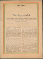 1940 Törvényjavaslat a román uralpm alól felszabadult keleti és erdélyi országrésznek a Magyar Szent Koronához visszacsatolásáról és az országgal egyesítéséről. 7p.