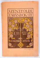 Domonkos István: Szentföldi zarándokút. Győr, 1915, papírkötés, kijáró lapokkal, benne Babarczy Aladár Pál szegedi cserkész pk. 1925-ös ajándékozási sorai.