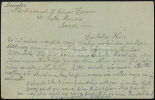 Brit-francia megszállás 1921 Díjjegyes levelezőlap késői felhasználása német katolikus miszióból, &q...