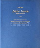 Zádor István 7 darab eredeti rézkarca Jeruzsálemről. Magyar nyelvű kiadás Számozott album. Szolnok, 1995. Viktoria Kft. 1 lev. 7 t. (rézkarcok, papíron). 14 hártyapapír előzékkel. A rézkarcokat sokszorosította Pataky Béla grafikusművész, az albumokat készítette Tarapcsik Sándor könyvkötészete, Kecskemét. Aranyozott, díszes egészvászon mappában. Számozott (078.) példány.