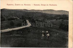Munkács, Mukacheve, Mukachevo, Mukacevo; Karpaty, Droga do Munkacsa. Arnold &amp; Schlag / road (cut)