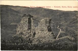 Munkács, Mukacheve, Mukachevo, Mukacevo; Karpaty, Rytro, Ruiny zamku. Arnold &amp; Schlag / castle ruins (cut)