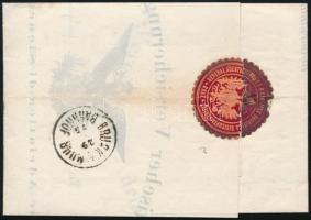 1875 Dekoratív biztosítási nyomtatvány "GRAZ / MURVORSTADT" - "BRUCK A. D. MUR / BAHN...