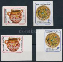 1984 Bélyegnap (57.) 2 db vágott sor, ebből egy ívsarki / Mi 3694-3695 two imperforated sets, one set with corner