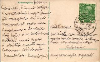 1914 Kaltenleutgeben, Verlag Peter Pich No. 3083 / general view, church (EK)