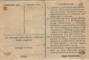 1946. 1000.000AP pénztárjegy T:II/III