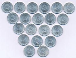 1948. 5f Al (20x, közte kisebb-nagyobb anyaghibával rendelkező darabok) T:AU,XF
Adamo F2