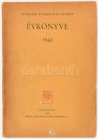 Az Erdélyi Tudományos Intézet évkönyve 1942. Kolozsvár, 1943, Gróf Teleki Pál Tudományos Intézet (Minerva-ny.), 453+(3) p.+ 22 (fekete-fehér képek) t.+ 2 (kihajtható) t. Kiadói papírkötés, sérült borítóval és gerinccel.