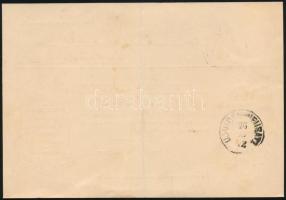 1872 Rendkívül ritka korai reklámnyomtatvány 2kr bélyeggel, "SEMLIN" bélyegzéssel Újvidékr...