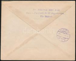 Baranya 1921 Dekoratív ajánlott levél "MOHÁCS" - "WIEN"
Signed: Bodor