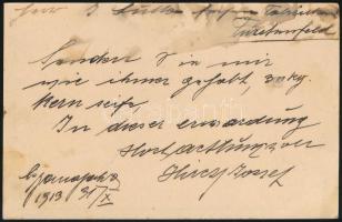 1913 5f díjjegyes levelezőlap "GYANAFALVA" - Fürstenfeld