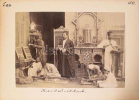 ca 1890 Adelphoi Zangaki: Egyiptom Kairó Tulon városrész / Arab asztalosok. Cholnoky Jenő földrajztu...