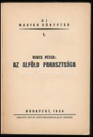 Veres Péter: Az Alföld parasztsága. Új Magyar Könyvtár 1. Bp., 1936, Oravetz István Könyvkiadóvállal...