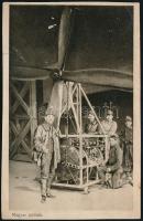 1917 Képeslap magyar pilótákról egy német rohamcsoportban szolgáló magyar tiszt által Budapestre kül...