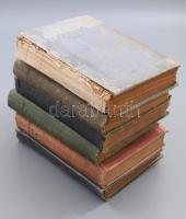 1903 Jövendő folyóirat áprilisi, májusi, októberi, márciusi, júniusi, szeptemberi számai hónaponként egybekötve, 6 kötetben, sérült egészvászon kötésben,