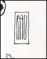 Rau Tibor (1934-2009): Lehengerlő játék (futball témájú karikatúra). Tus, fedőfehér, papír, jelzett....