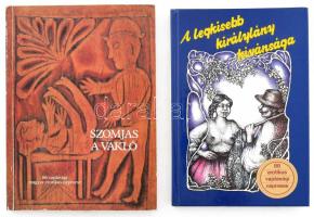 Erotikus vajdasági népmesék, 2 kötet: Szomjas a vakló. 66 vajdasági magyar erotikus népmese. + A legkisebb királylány kívánsága. 88 vajdasági erotikus és obszcén népmese. Gyűjtötte és az előszót írta: Burány Béla. Bp., 1988-1990, Képzőművészeti Kiadó, 138+(2) p.; 169+(9) p. Kiadói papírkötés / kartonált papírkötés, az egyik kötet minimálisan sérült borítóval.