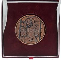 2005. "Fasori Evangélikus Templom 1905-2005 / Jézus" kétoldalas, bronzpatinázott fém emlék...