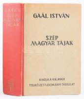 Gaál István: Szép magyar tájak. Budapest, 1944, Királyi Magyar Természettudományi Társulat. Kiadói aranyozott gerincű félvászon kötés, kissé kopott borítóval, fekete-fehér fotókkal illusztrálva.