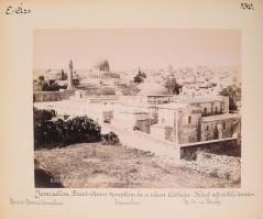 ca 1890 Félix Bonfils (1831-1885): Palesztina, Jeruzsálem, Szent Anna templom, városi látkép / Olajf...