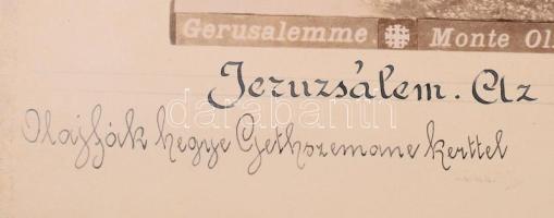 ca 1890 Félix Bonfils (1831-1885): Palesztina, Jeruzsálem, Szent Anna templom, városi látkép / Olajf...