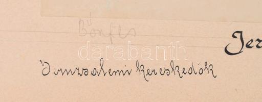 ca 1890 Félix Bonfils (1831-1885): Palesztina, Jeruzsálem, Kofák / Szíria, Damascus kétoldalas fotó....