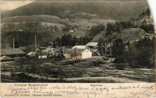 Szomolnokhuta, Szomolnok-Hutta, Smolnícka Huta; Bányatelep. Schoppell B. felvétele, Zbornak Józsefné kiadása / mine (EM)