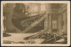 1917 Tábori posta képeslap levélzáróval egy huszárőrnagynak küldve Petrire / Field postcard with lab...