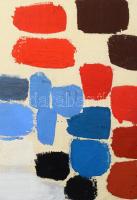 Feltehetőleg Vajda Júlia (1913-1982): Kompozíció. Olaj, vászon. Jelzett a hátoldalán (halványan). Va...