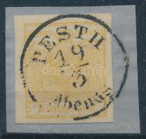 1850 1kr MP Ib szép szélekkel ívszéllel / with nice margins "PESTH / Abends"