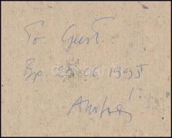 Bernát András (1957-): Objectum, 1995. Olajpasztell, karton. Jelezve jobbra lent. A hátoldalán Berná...