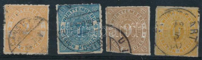 1869 Mi 37, 39, 40, 41 (apró hibák / small faults)